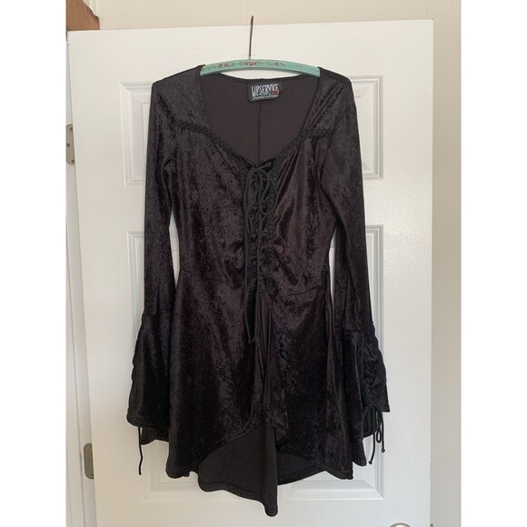Lip Service Dresses & Skirts - Lip Service LA  Vintage Y2K 90S Witchy, Bell Sleeve, Crushed Velvet Dress Sz M
